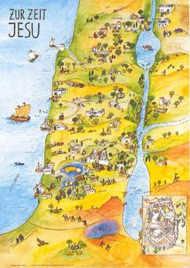 Landkarte Israel Jesuszeit